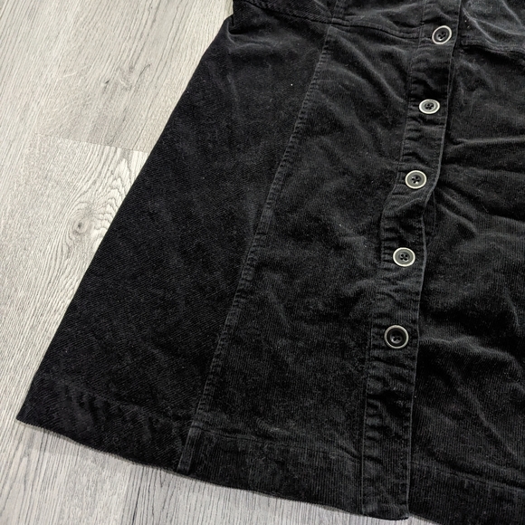 A Mtl 1989 Black Corduroy Jumper Pinafore Size 10 Goth Academia - Picture 3 of 3